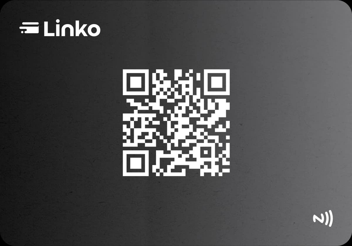Carte NFC Linko noire, verso